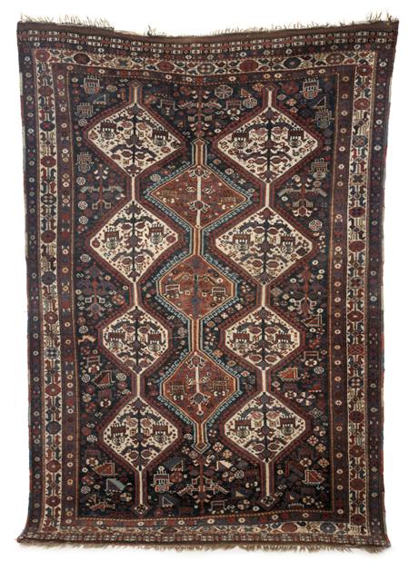 Appraisal: A Qashqai carpet late th early th century the indigo