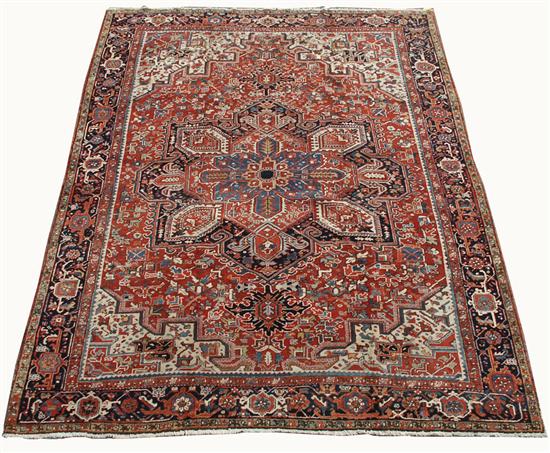 Appraisal: HERIZ CARPET Persia circa feet inches x feet inches