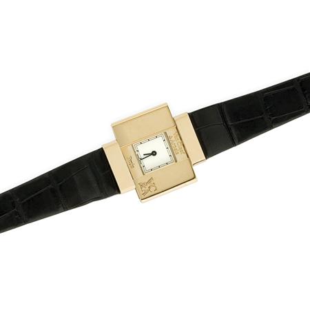 Appraisal: Gold Shutter Wristwatch Van Cleef Arpels Estimate -