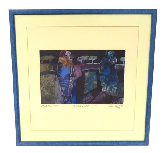 Appraisal: Veloy Joseph Vigil American - color etching Fresh Pine c