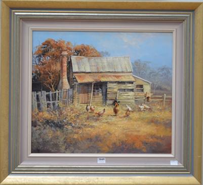 Appraisal: BILL BEAVAN FARM HOUSE X CM OIL ON BOARD BILL