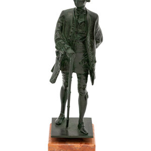 Appraisal: An English Bronze Figure raised on a marble base unsigned