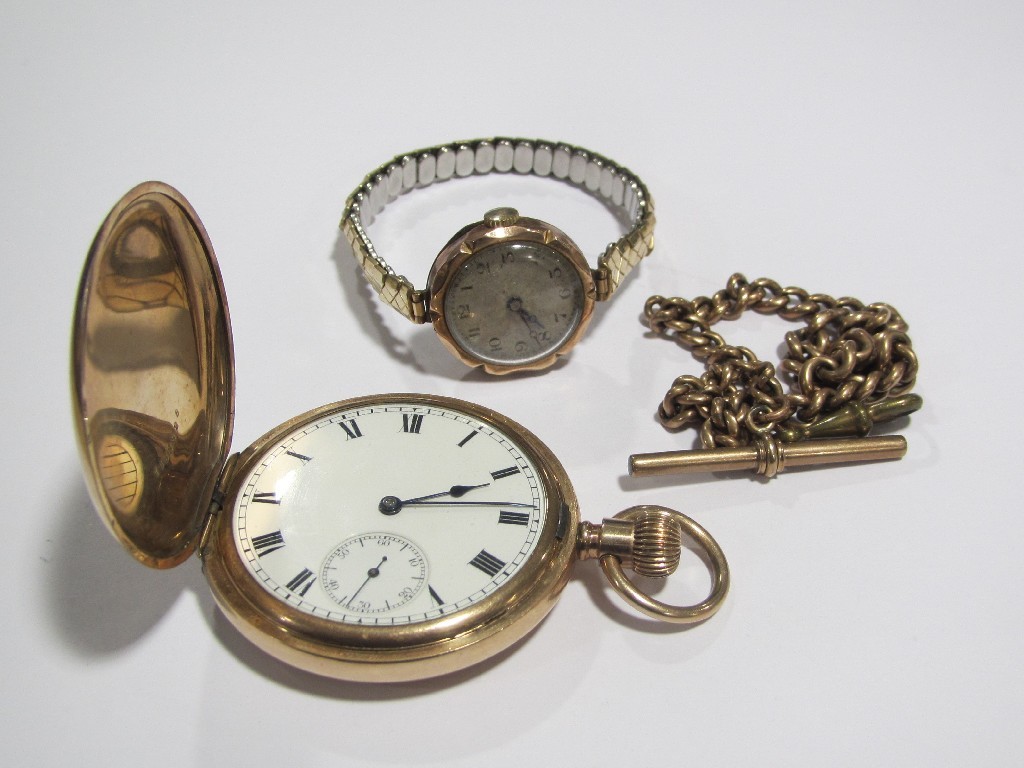 Appraisal: Lot comprising a ladies early th century ct gold cased