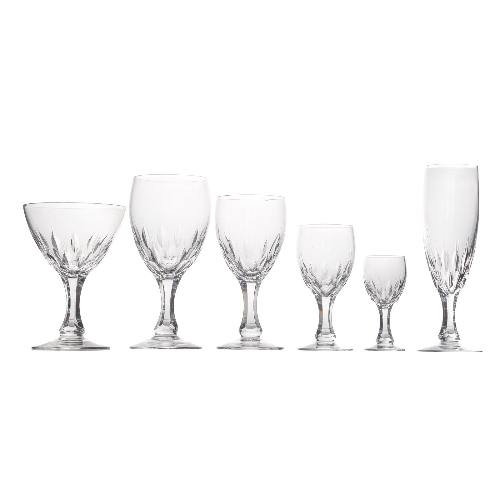 Appraisal: KOSTA BODA FONTAINE PARTIAL STEMWARE SERVICE pieces includes champagne flutes