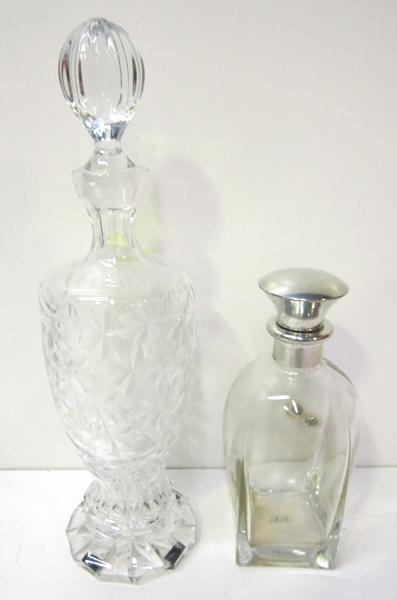 Appraisal: TWO GLASS CARVED DECANTERS TWO GLASS CARVED DECANTERS No Entry