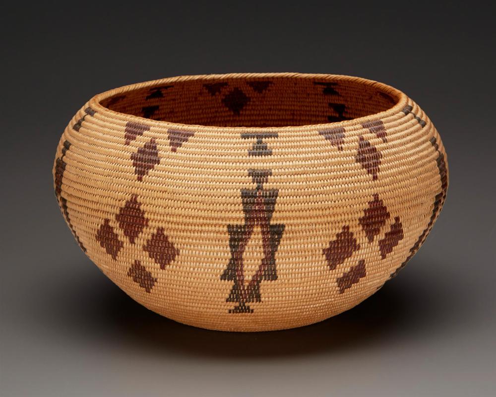 Appraisal: A polychrome Washoe basket First-quarter th Century or later Northern