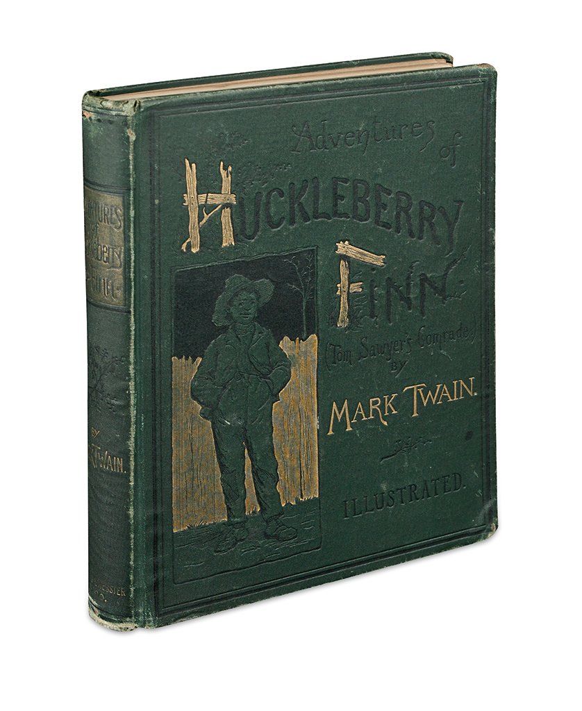 Appraisal: TWAIN MARK Adventures of Huckleberry Finn Lithographic frontispiece and text