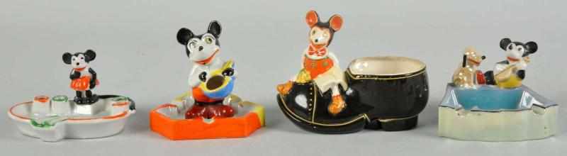 Appraisal: Lot of Disney Disney-Inspired Mickey Ashtrays Description All are made