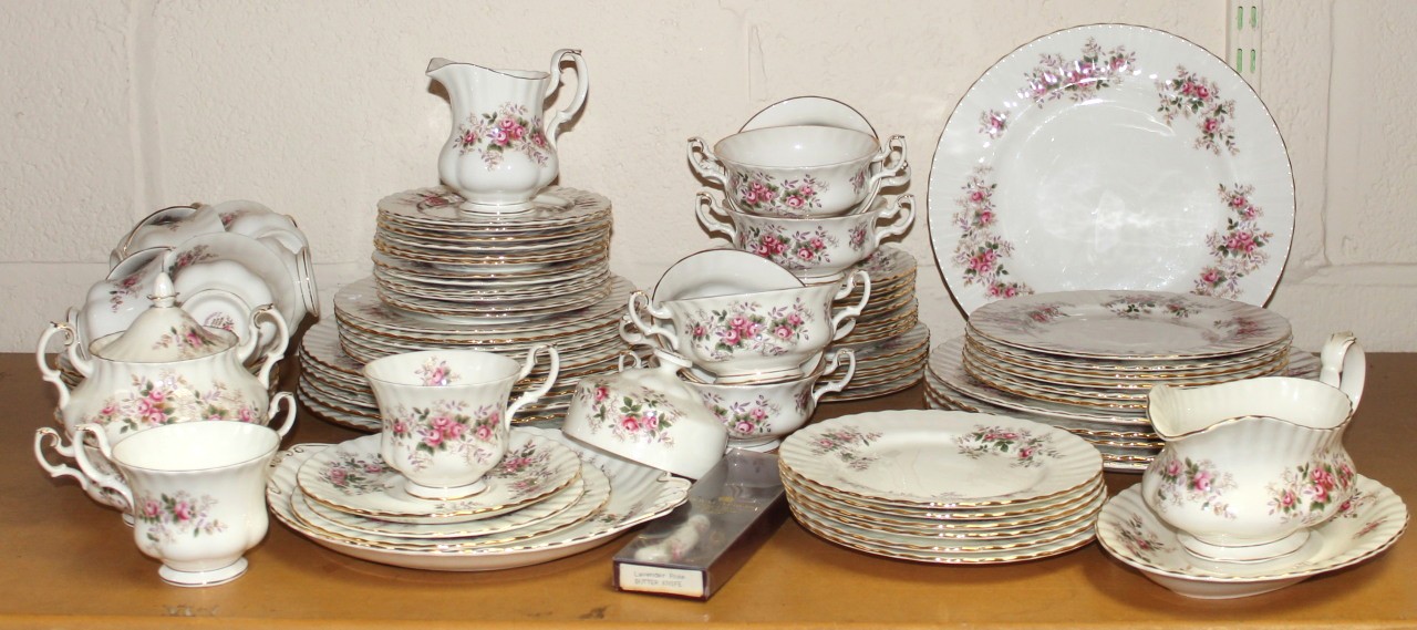 Appraisal: A Royal Albert Lavender Rose part dinner service to include