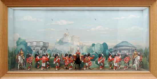 Appraisal: A Narcissa Thorne Shadow Box Diorama Depicting an English Regiment