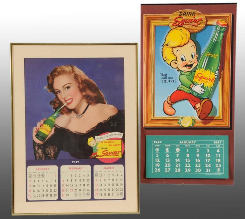 Appraisal: Lot of Squirt Calendars Description and Both appear to be