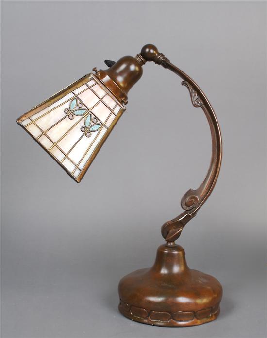 Appraisal: A Handel Leaded Glass Piano Lamp Height inches