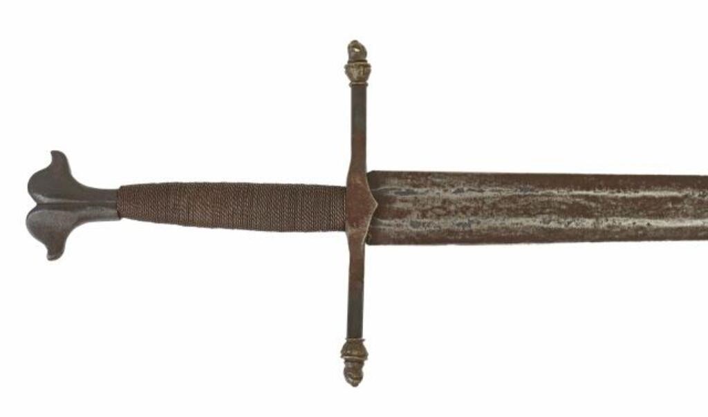 Appraisal: Two hand longsword blade l w at guard the approx