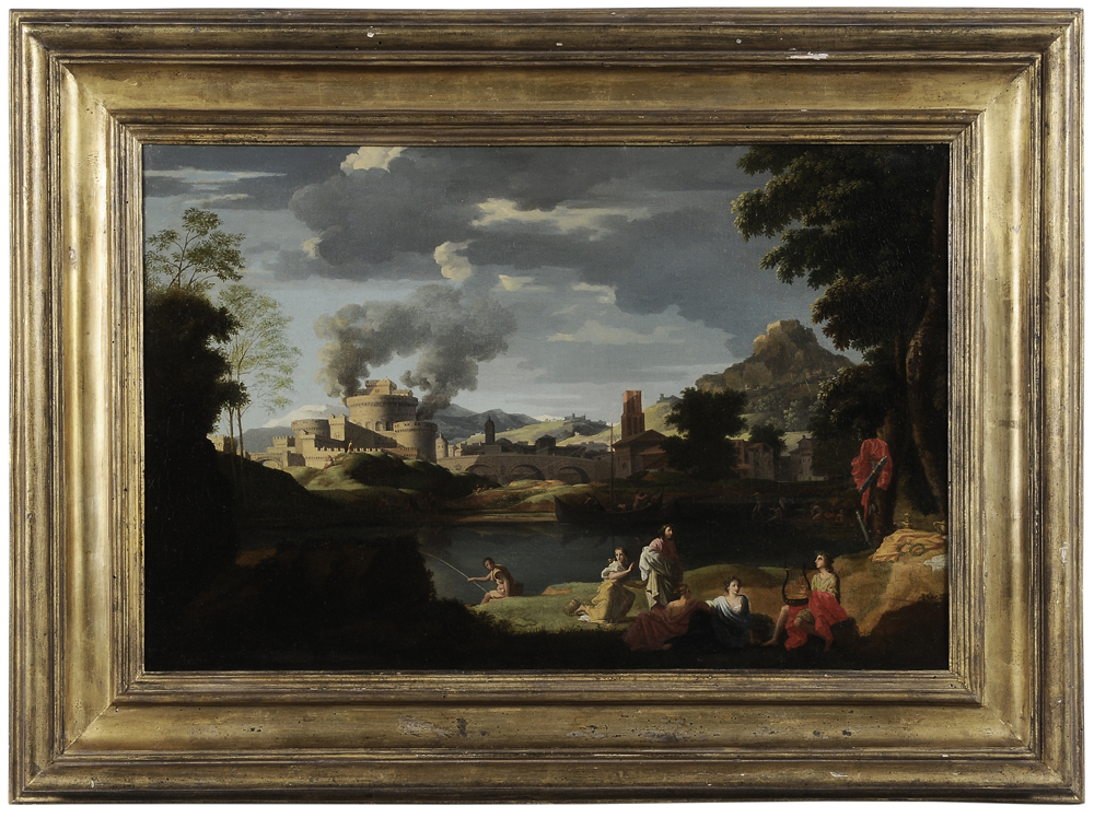 Appraisal: After Nicolas Poussin French - Orpheus and Eurydice in a