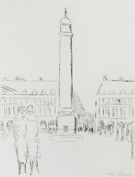 Appraisal: Kees Van Dongen Dutch - Place Concorde Etching on paper