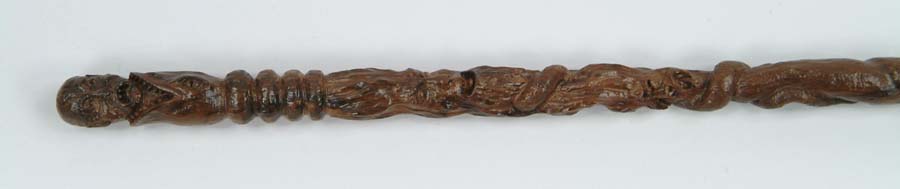 Appraisal: CANE CARVED WOOD GROTESQUE CANE Cane has top screaming male