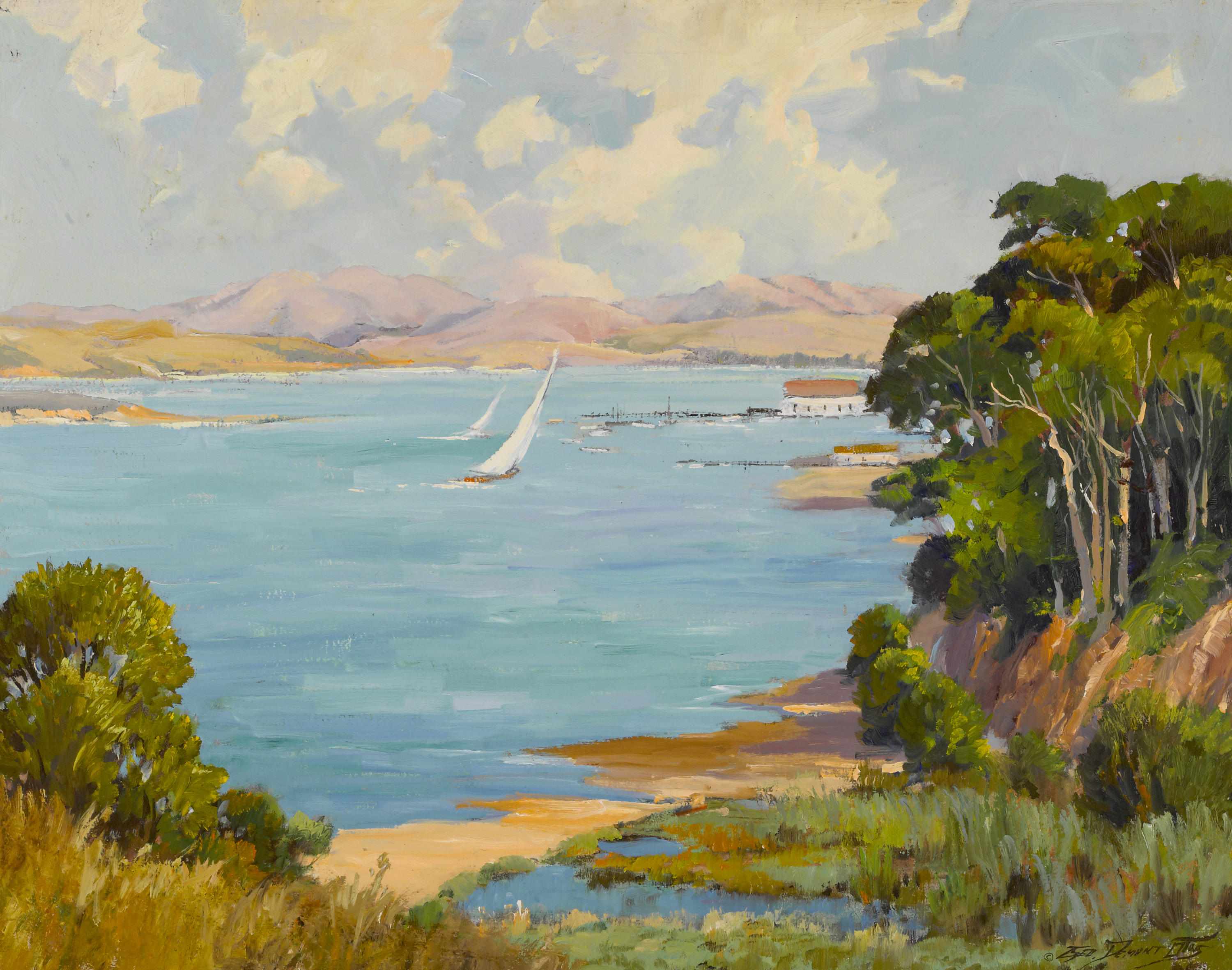 Appraisal: George Demont Otis American - Shores of Marin signed 'Geo