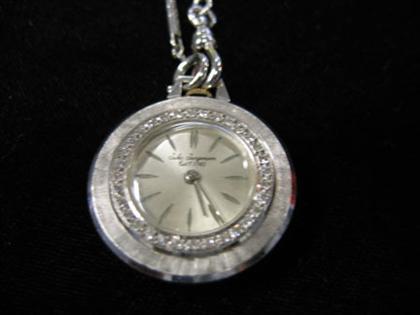 Appraisal: karat white gold and diamond pocketwatch Jules Jurgenson karat white