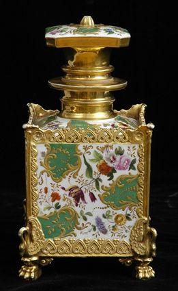 Appraisal: PARIS PORCELAIN LARGE SCENT BOTTLE AND STOPPER DARTE Darte Palais