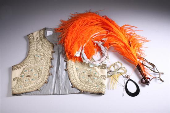 Appraisal: COLLECTION SEQUIN AND FEATHER TRIMS Of various lengths and colors