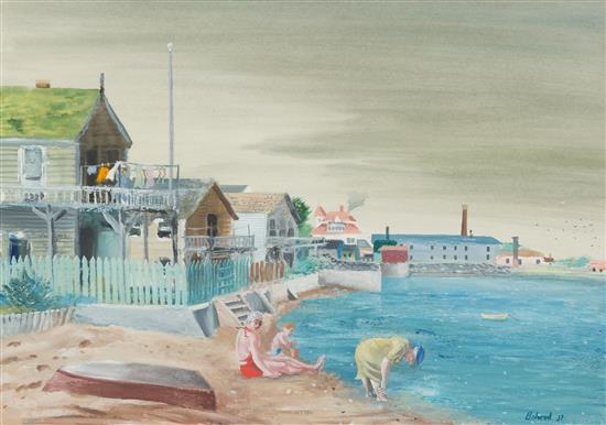 Appraisal: Sale Lot Aaron Bohrod American Bathers by the Sea gouache