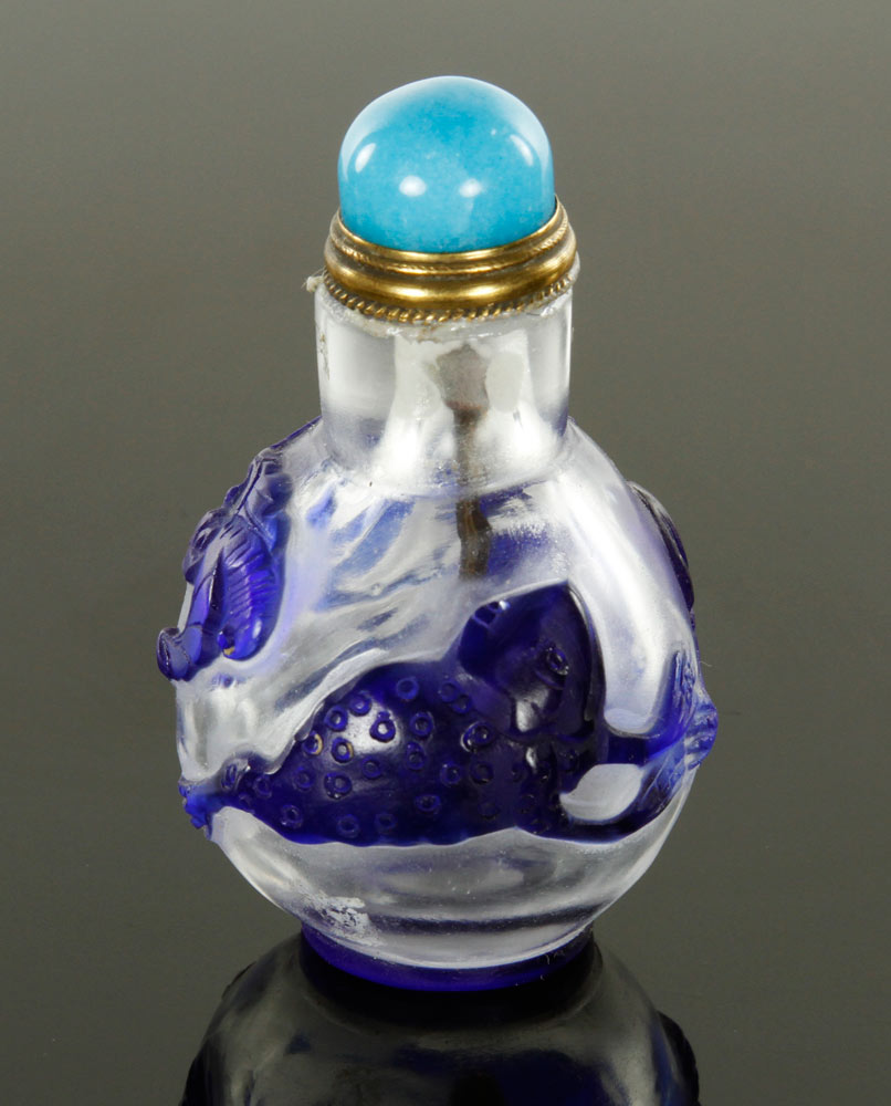 Appraisal: - Peking Glass Snuff Bottle Peking glass snuff bottle ''