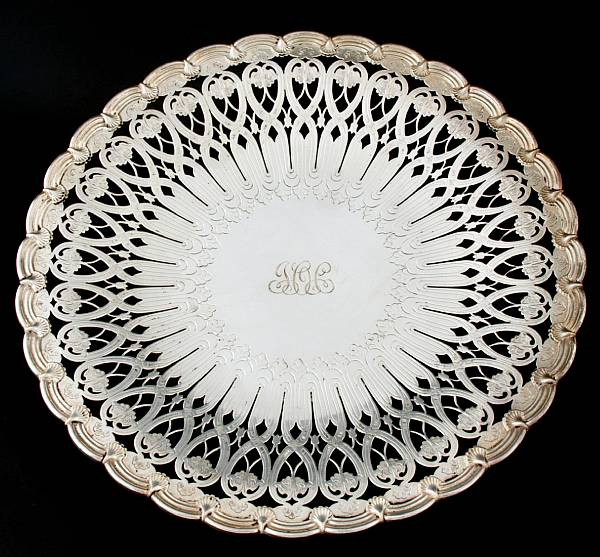 Appraisal: A sterling reticulated dessert standTiffany amp Co New York NY