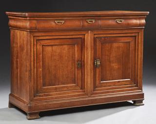 Appraisal: Louis Philippe Carved Cherry Sideboard c t Louis Philippe Carved