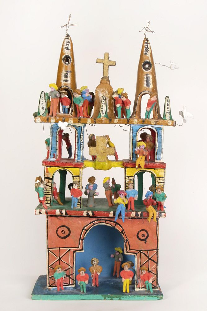 Appraisal: Candelario Medrano Folk Art Cathedral Medrano Candelario Mexico - Folk