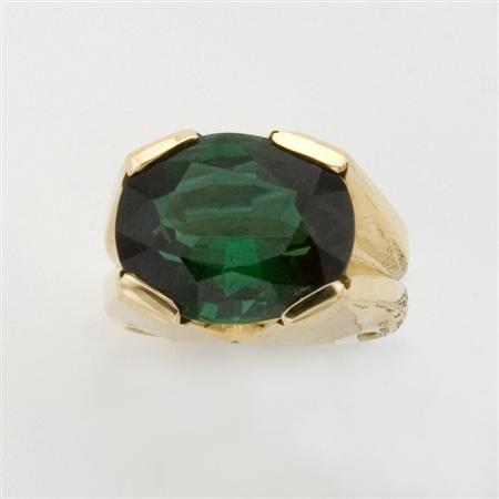 Appraisal: Gold and Tourmaline Ring Estimate -