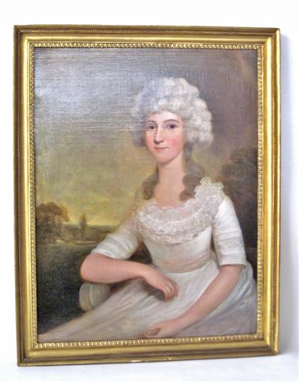 Appraisal: British School Late th th centuryportrait of a lady in