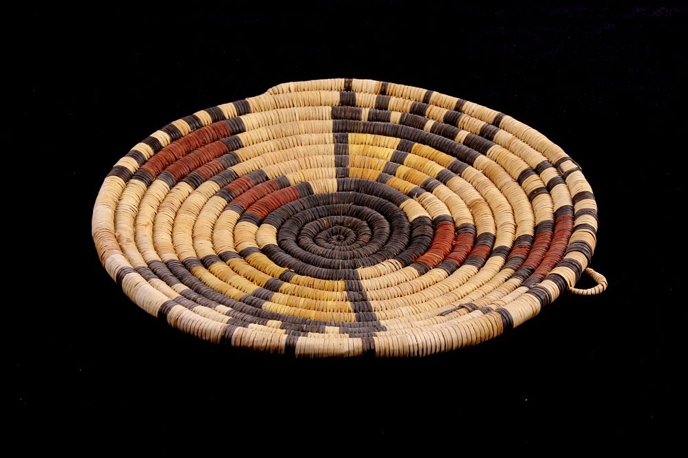 Appraisal: Hopi Indian Hand Woven Coil Wedding Plaque For your consideration