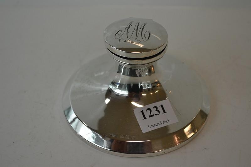 Appraisal: STERLING SILVER INKWELL