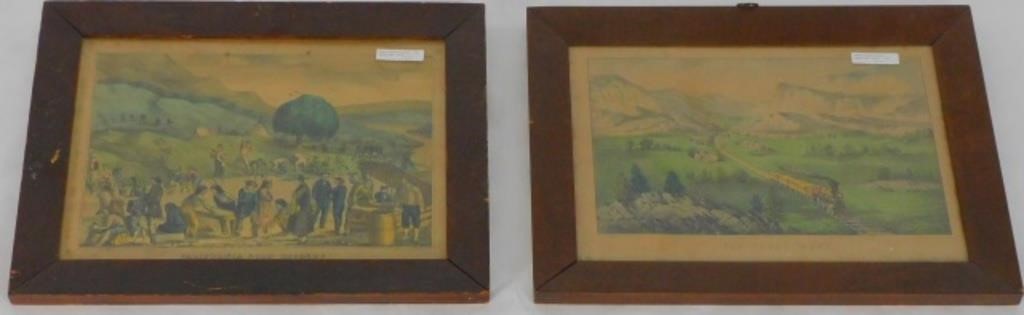 Appraisal: TWO TH CENTURY COLORED LITHOGRAPHS SMALLfolios One is The Great