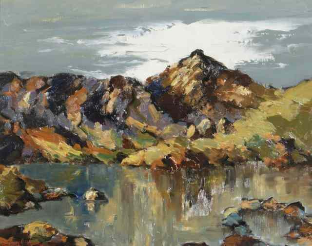 Appraisal: CHARLES WYATT WARREN - 'Snowdon from Llyn Llydaw' signed lower