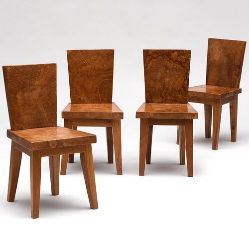 Appraisal: SET OF FOUR BURLWOOD SIDE CHAIRS x x in seat