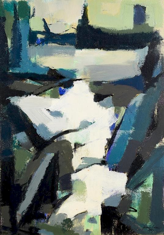 Appraisal: George Cress TN Cubist Oil George Ayres Cress Alabama Tennessee