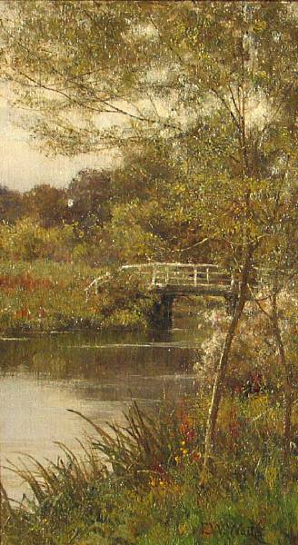 Appraisal: Edward Wilkins Waite British - Summer- a bridge over a