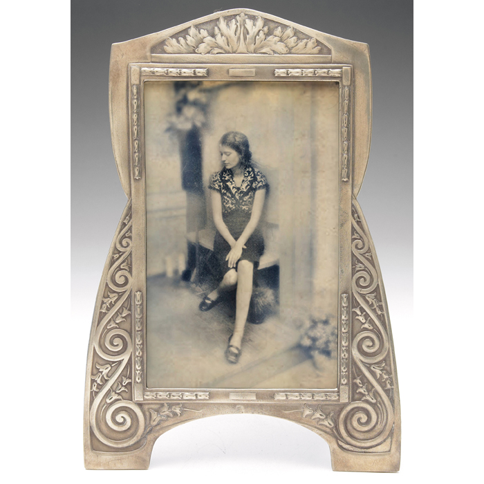 Appraisal: WMF frame rectangular shape in pewter with panels of Art