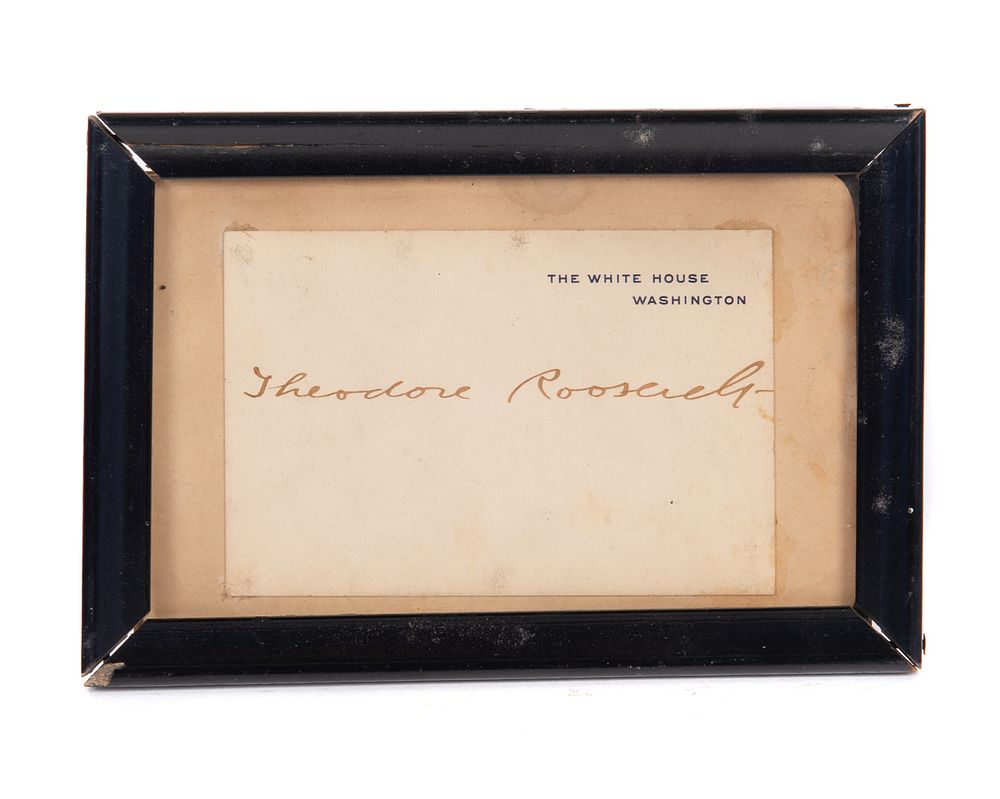 Appraisal: Theodore Roosevelt Autograph Theodore Roosevelt Autograph Condition Please Email for