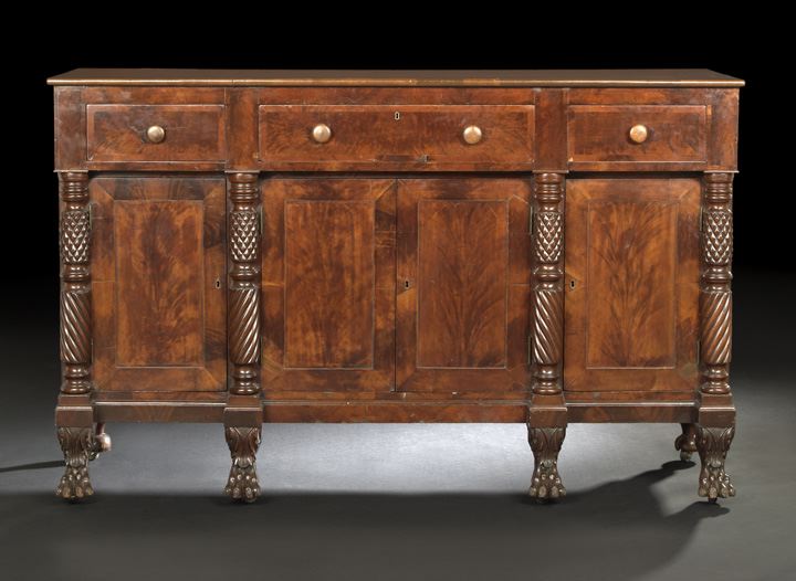 Appraisal: American Late Classical Mahogany Sideboard second quarter th century with