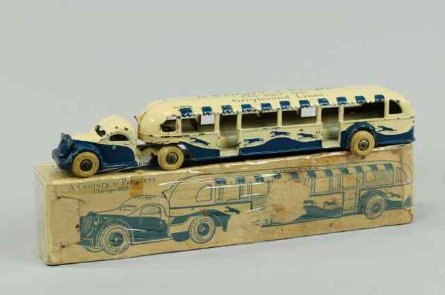 Appraisal: LARGE BOXED CENTURY OF PROGRESS BUS Arcade cast iron largest