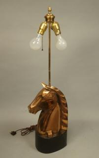 Appraisal: Modernist Design Horsehead Lamp Cast Metal Mode Modernist Design Horsehead