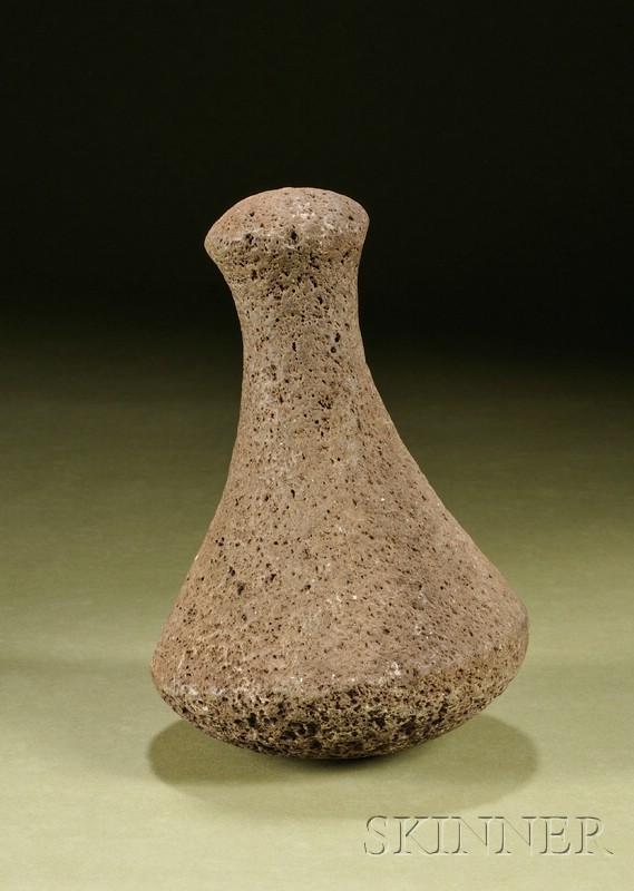 Appraisal: Hawaiian Stone Pounder flared form with round base and rounded