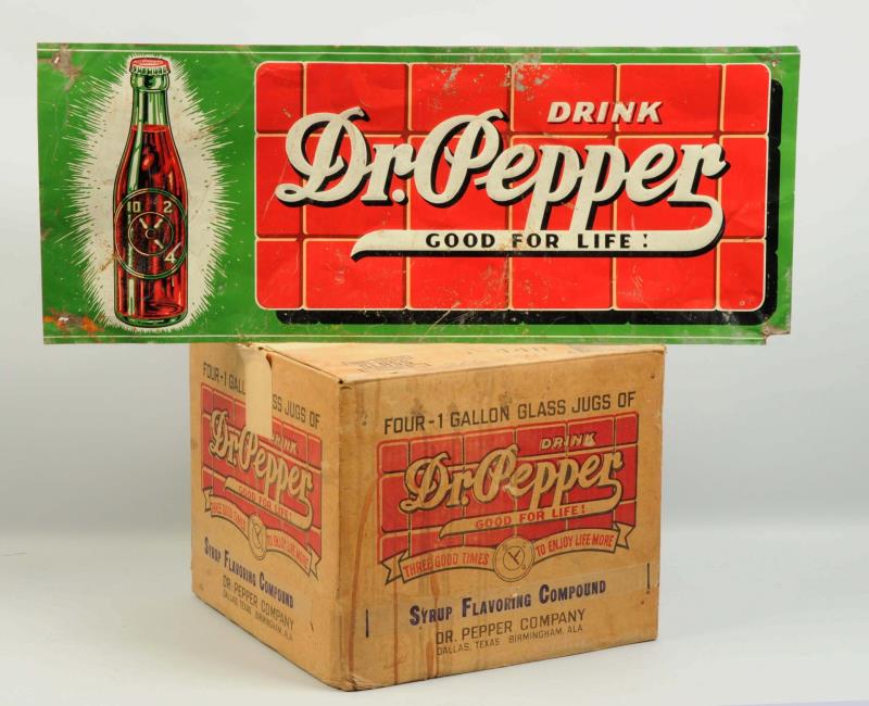 Appraisal: Lot Of Dr Pepper Advertising Items This lot includes a