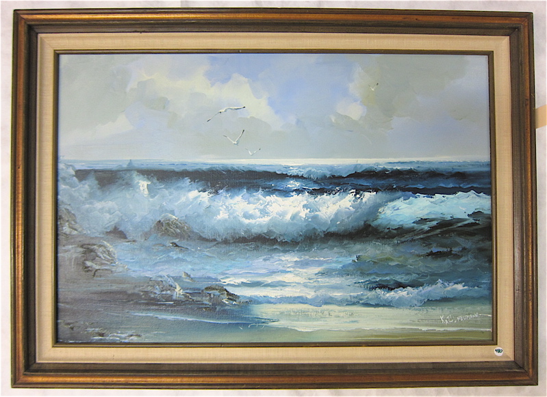 Appraisal: KARL NEUMANN OIL ON CANVAS Germany - Seascape with breakers