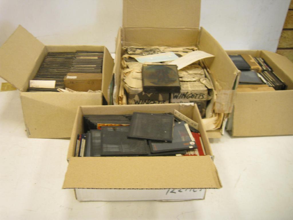 Appraisal: Four boxes of coloured and other lantern Slides