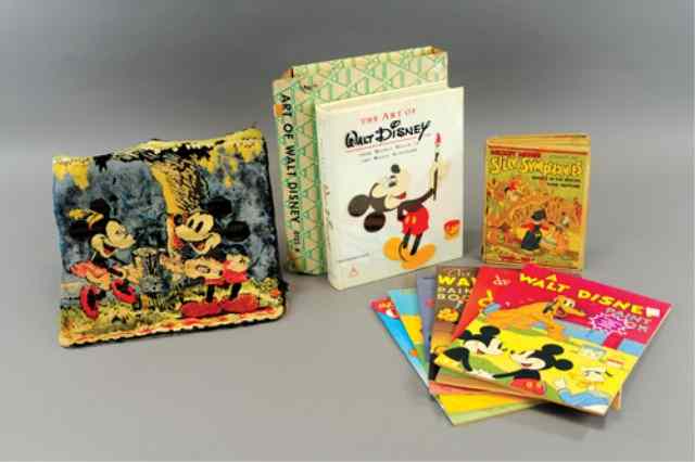 Appraisal: ASSORTED MICKEY MOUSE ITEMS Lot includes woven wall hanging with