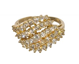 Appraisal: Diamond and k yellow gold ring Diamond and k yellow