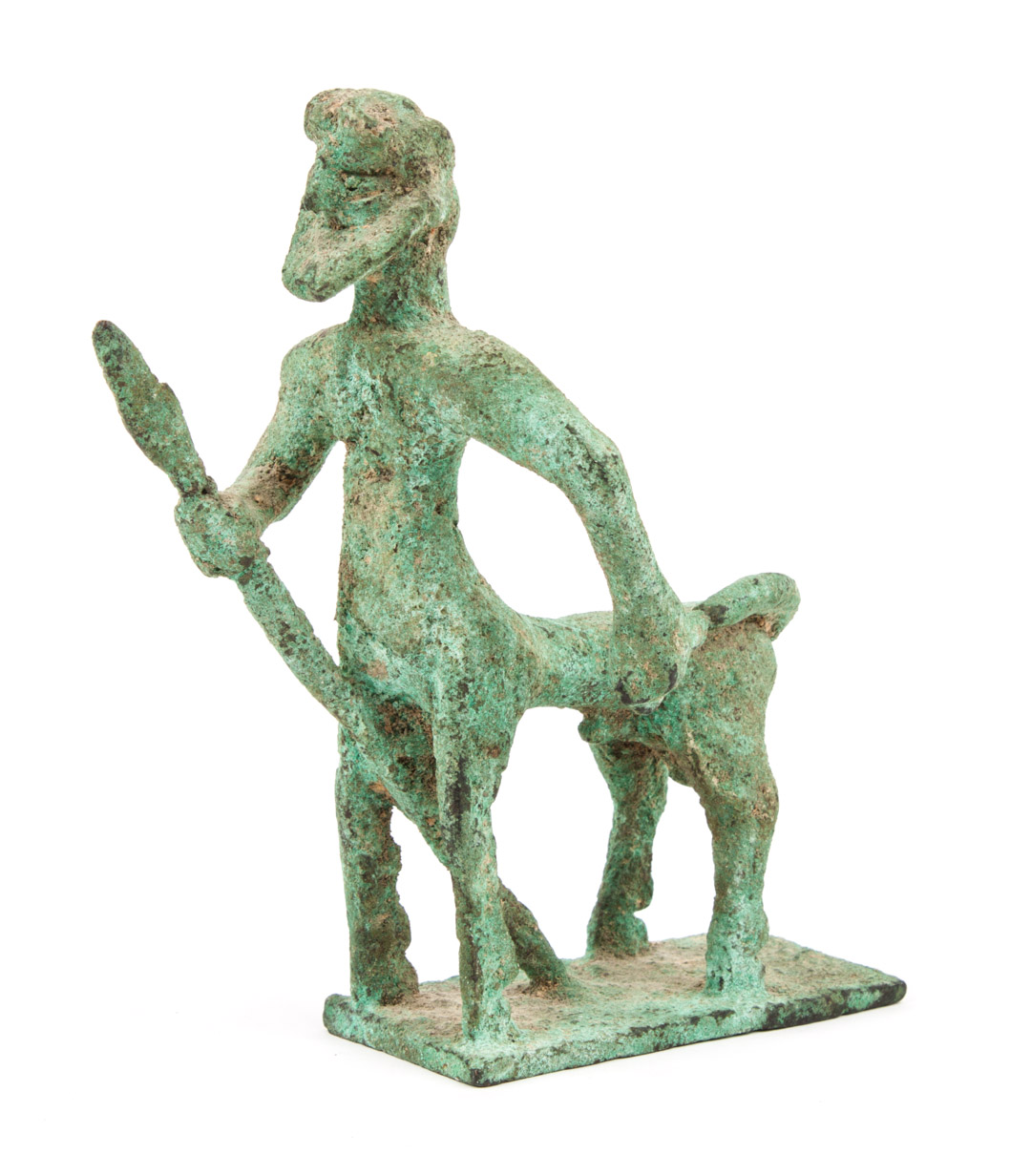 Appraisal: Archaic Greco-Roman miniature bronze centaur modeled as legendary mythological figure